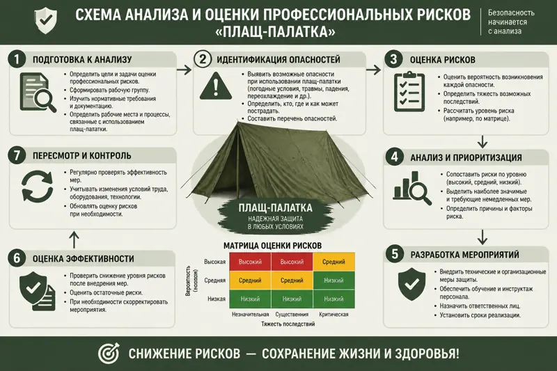 Метод «плащ палатка»: анализ профессиональных рисков на рабочем месте
