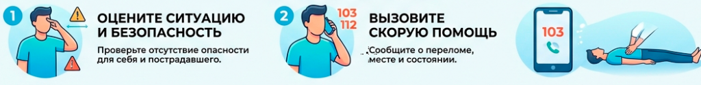 Алгоритм начальных действий при переломе Алгоритм начальных действий при переломе